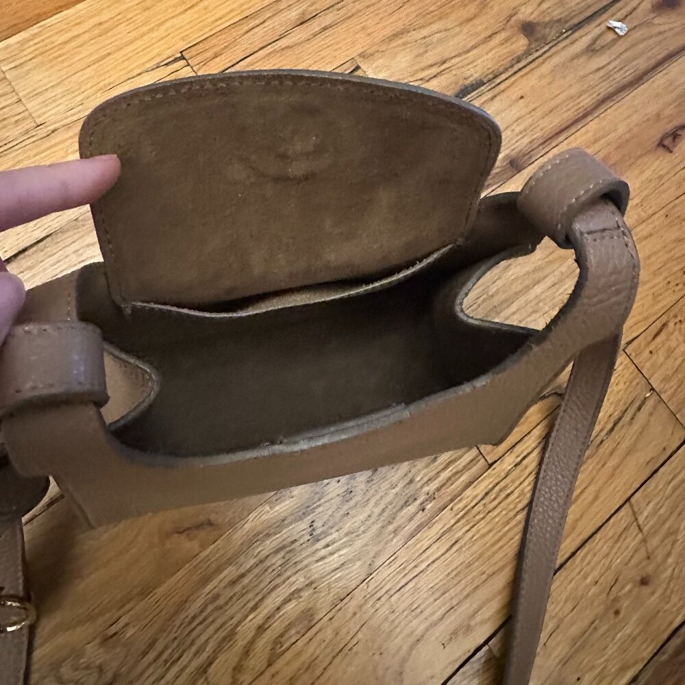 Cuyana Pebbled Leather Mini Bag in Tan - Picture 5 of 5